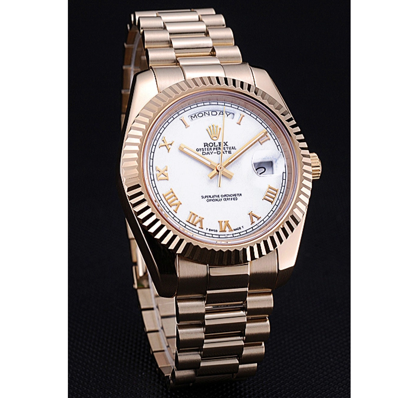 AAA Replica Watches 622546 White Gold Rolex Day-Date Dial Bracelet 0723